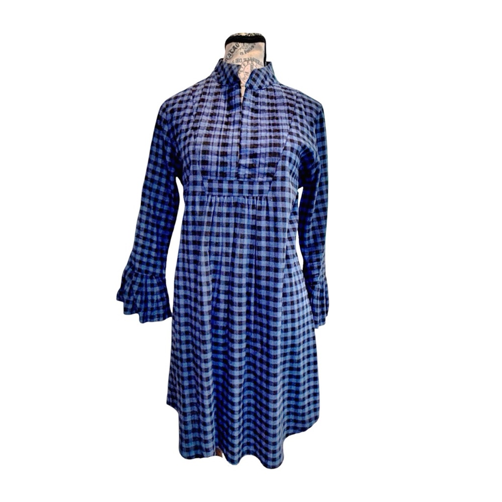 Bell Buffalo Check Dress | Size 6 | High Neck Prairie Empire | Classic - Picture 11 of 12